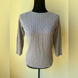Gap  Medium Beige Long Sleeve Sweater 95% Cotton 2% Spandex Women's Round Neck